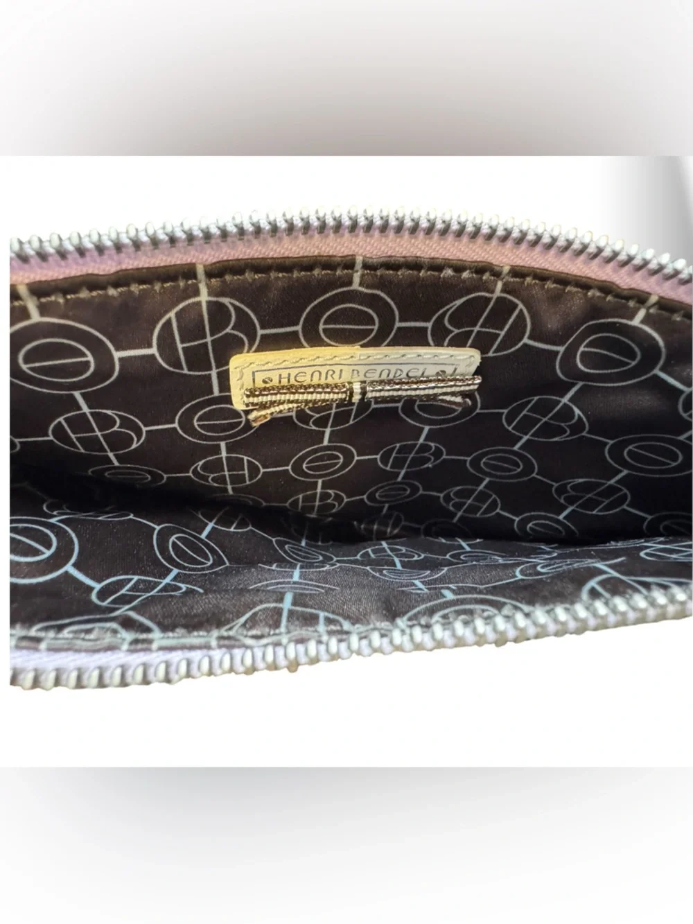 Henri Bendel Lavender Saffiano Style Leather Long Wristlet